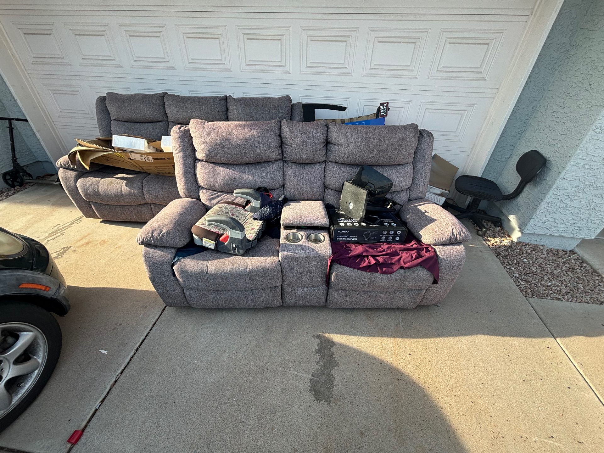 Before — Driveway furniture pickup — Mesa